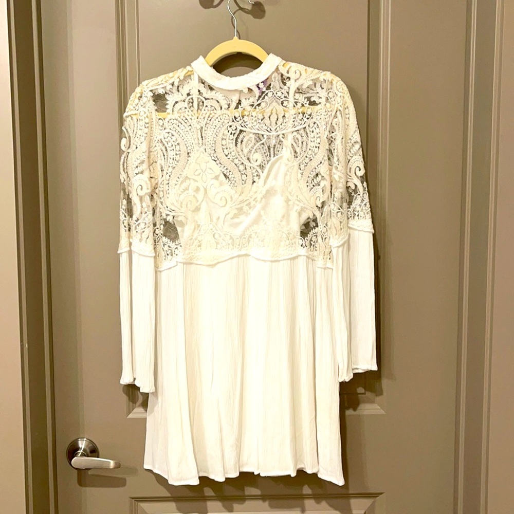 White Sequin Altar’d State Dress